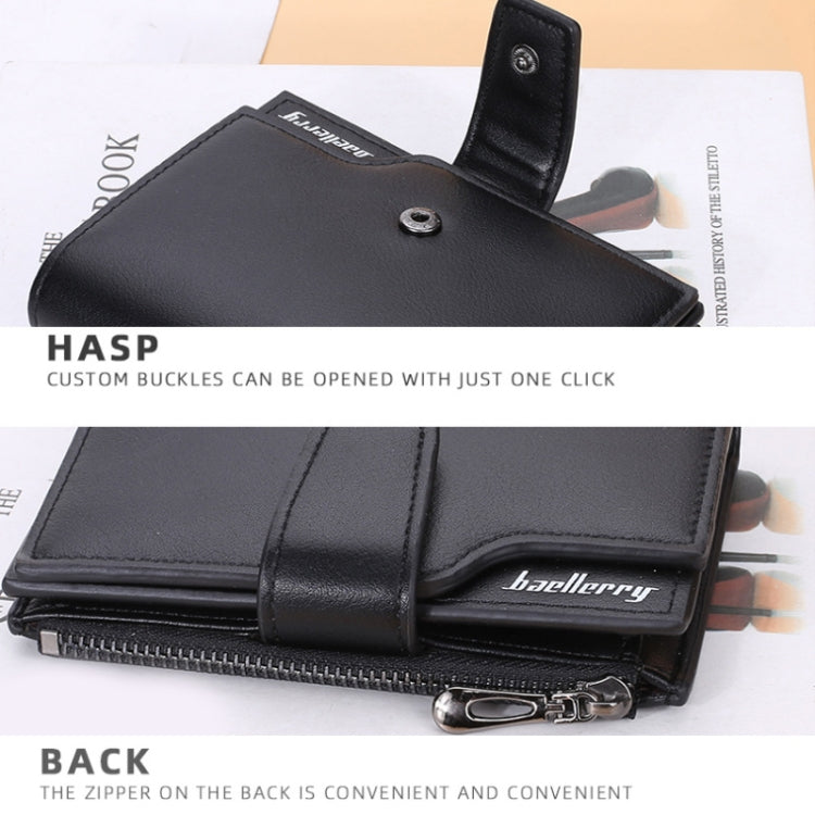 Baellerry N5013 Ladies Cropped Wallet Multi-Card Slot Zipper Buckle Coin Purse(Navy Blue) by Baellerry