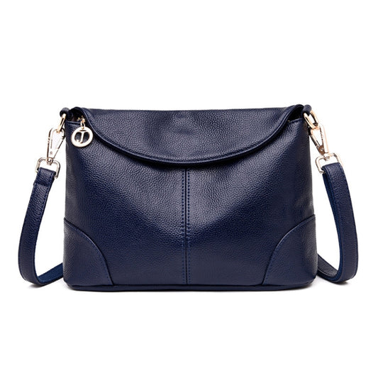 Ladies Fashion Single Shoulder Soft Leather Small Square Bag(Blue) by bashfashion