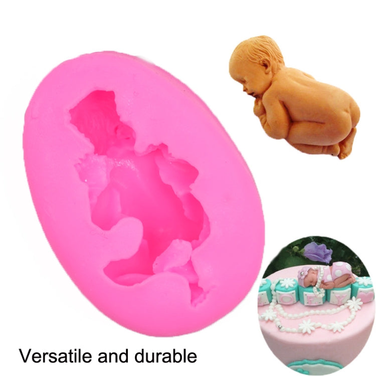 2 PCS Baby Styling Fondant Cake Chocolate Silicone Mold(Pink) by bashfashion