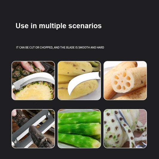 4 In 1 Stainless Steel Pineapple Knife Fruit Knife Sugar Cane Peeler by bashfashion