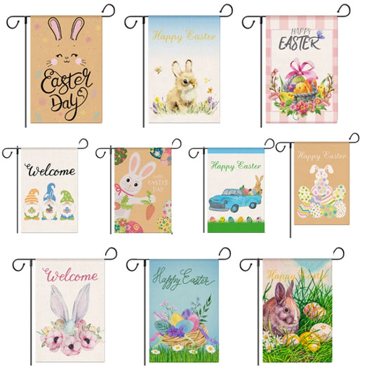 Easter Decorative Linen Strong and Durable Garden Flag(1230-4) by bashfashion