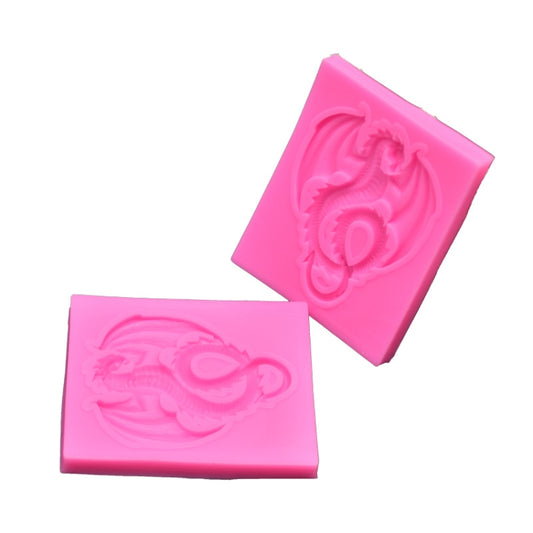 2 PCS Pterodactyl Chocolate Cake Clay Decoration DIY Silicone Mold(Large Pink) by bashfashion