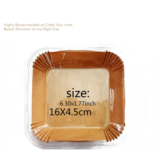 50pcs / Box Air Fryer Liner Baking Oil-absorbing Oil-proof Paper Tray(Normal Color) by null