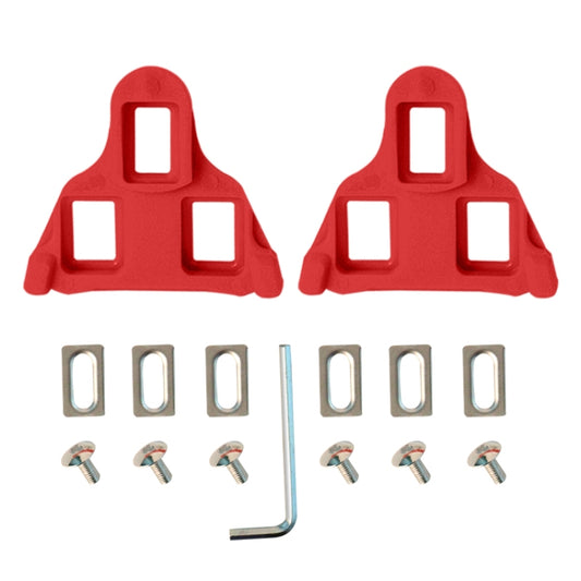 1pair Bicycle Pinch Group Combination Screw Highway Car Riding Shoes Bicycle Lock Tablet(Red) by bashfashion