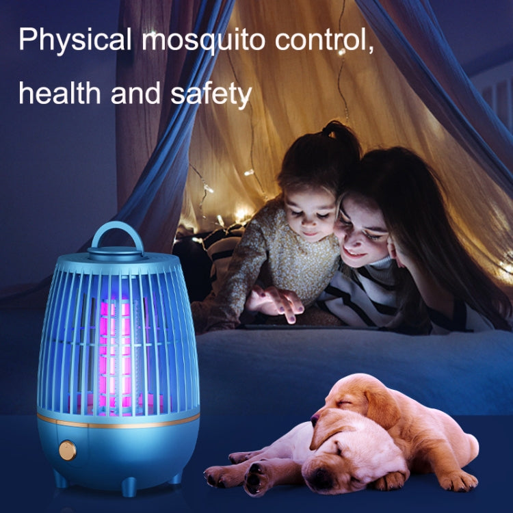 LED Mosquito Killer Lamp Home Photocatalyst USB Mushroom Mosquito Killer(Blue) by bashfashion