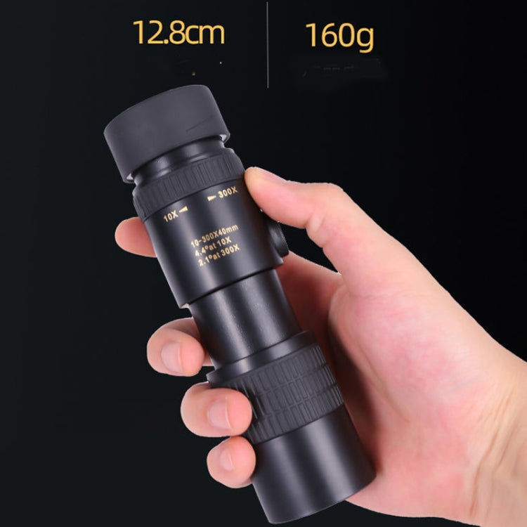 10-300x40 Monocular HD Telescope BAK4 Prism Telescope,Style: Standard by bashfashion
