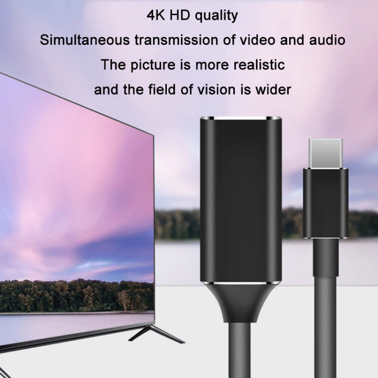 TYPE-C USB3.1 to HDMI HD 4K Converter(Silver) by bashfashion