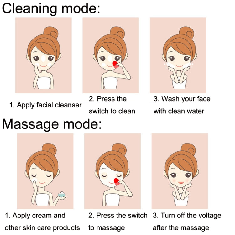 Mini Silicone Cleansing Instrument Washing Face Brush(Blue) by bashfashion