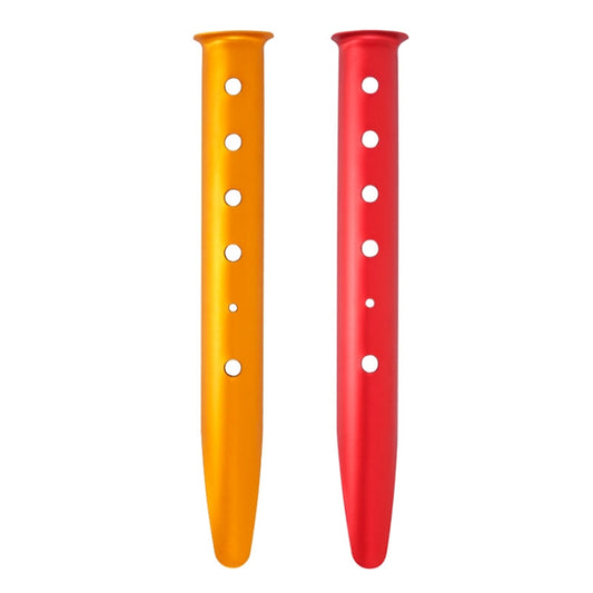 Outdoor Camping Tent Aluminum Alloy Tubular Ground Nails(Red) by bashfashion