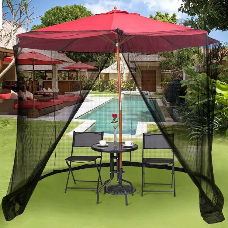 HY-0205 300 x 230 cm Outdoor Parasol Anti-mosquito Net Cover, Dimensions: Folding Tents(Black) by bashfashion