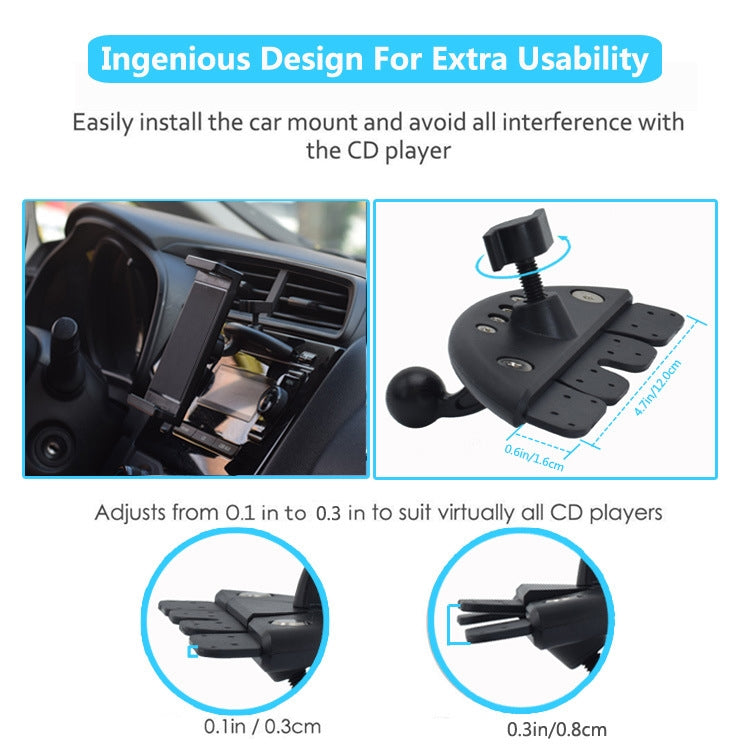 Automobiles CD Port Mobile Phone Tablet Universal Bracket, Specification: Used Within 15 inch by bashfashion