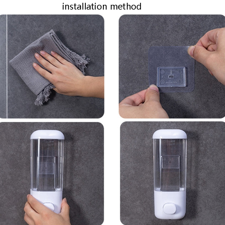 Hotel Bathroom Manual Soap Machine Wall Hanging Paste Transparent Soap, Specification: Double Head by bashfashion