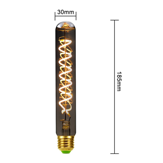 T185 Electroplating Smoke Grey Warm Light LED Bulb Retro Lamp by bashfashion