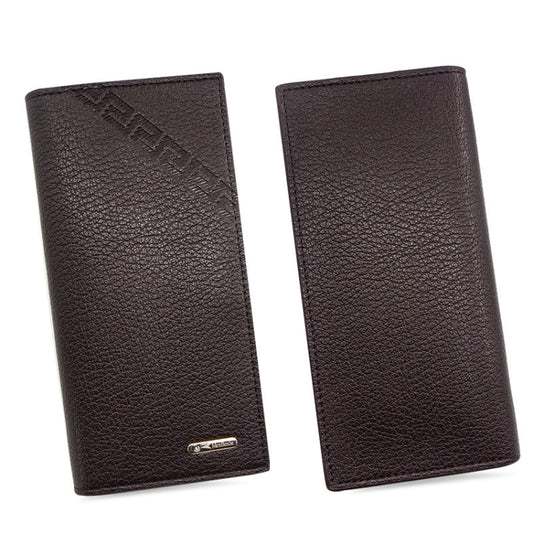 MenBense Long Fashion Embossed Magnetic Buckle Multi-Card Slot Men Wallet(Deep Brown) by bashfashion
