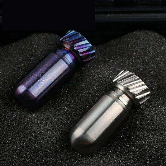 Portable Pure Titanium Mini Waterproof Warehouse Sealed Jar Pill Box, Color: Primary Color by bashfashion