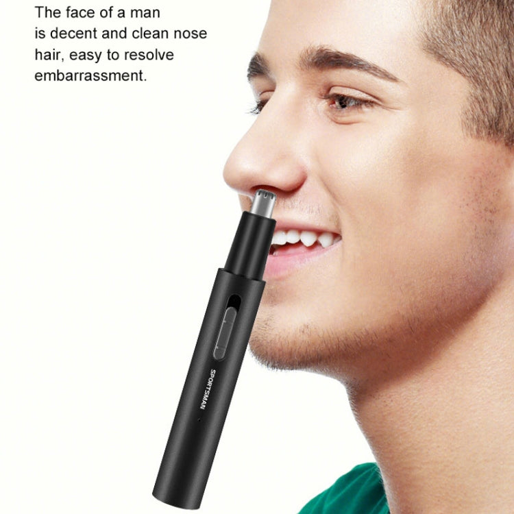 SPORTSMAN Metal Aluminum Tube Body Rechargeable Nose Hair Device, Style: Eyebrow 2 In 1(Sea Blue) by SPORTSMAN