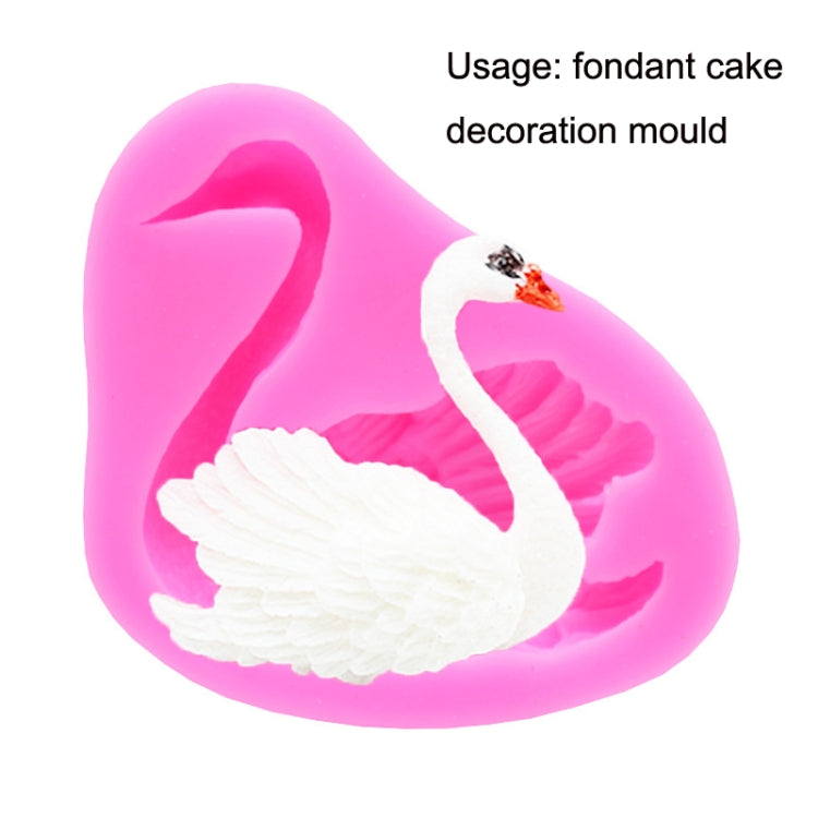 2 PCS Swan Baking Silicone Mould Cake Decorating Mould(Pink) by bashfashion