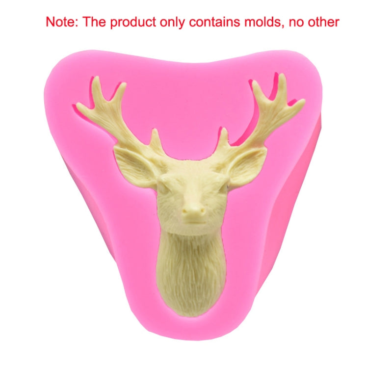 Deer Head Silicone Fondant Cake Mold(Pink) by bashfashion