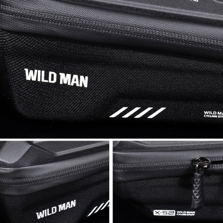 WILD MAN XS2 1L EVA Hard Shell Cycling Rainproof Bicycle Bag(Black) by WILD MAN