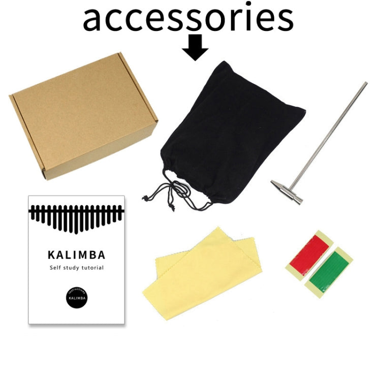 PURM Kalimba Thumbs Piano Beginner Piano Portable Musical Instrument, Color: 17-tone Acacia Wood by bashfashion