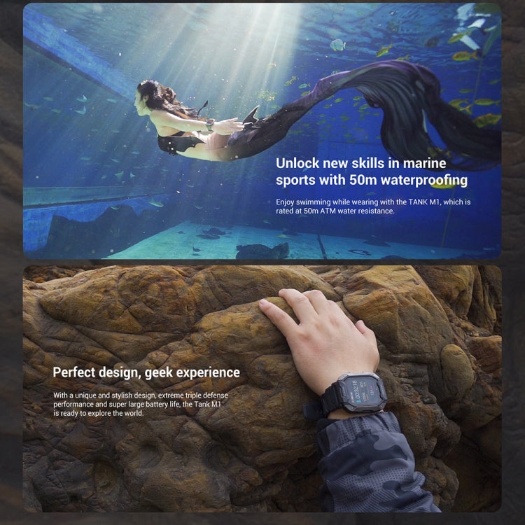 SATM M1 Outdoor Waterproof Bluetooth Smart Watch(Green) by bashfashion