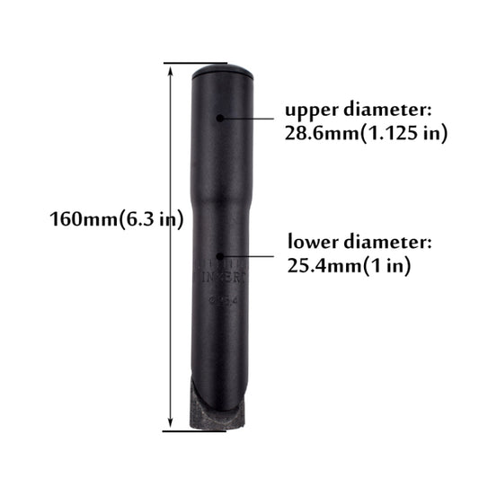 FMFXTR Road Bike Front Fork Stem Modified Height Increaser Handlebar Core Riser(25.4mm Black) by FMFXTR