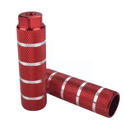 FMFXTR Bicycle Back Seat Foot Pedal Universal Back Rear Post, Color: Red Large Hole Long by FMFXTR