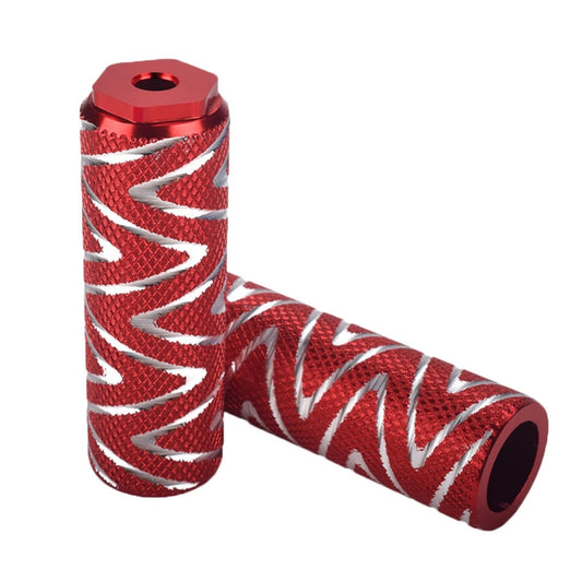 FMFXTR Bicycle Back Seat Foot Pedal Universal Back Rear Post, Color: Red Small Hole Short by FMFXTR