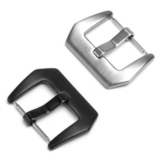 3 PCS Stainless Steel Brushed Pin Buckle Watch Accessories, Color: 20mm Black by bashfashion