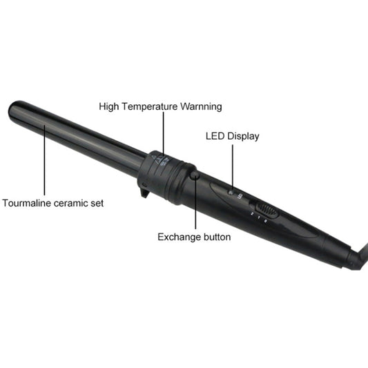 6 In 1 Tube Changed LED Display Tourmaline Ceramic Hair Curler(AU Plug+1) by bashfashion