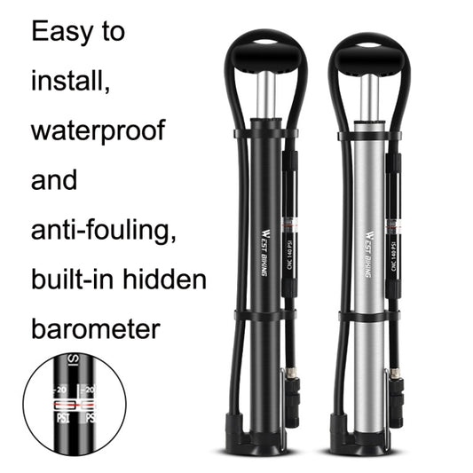 WEST BIKING YP0711122 Portable Bicycle High Pressure Pump(Black) by WEST BIKING