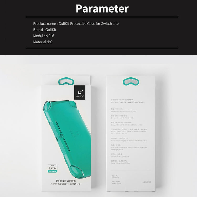 Gulikit NS16 Game Console Transparent Crystal Protective Case For Switch Lite(Transparent) by Gulikit