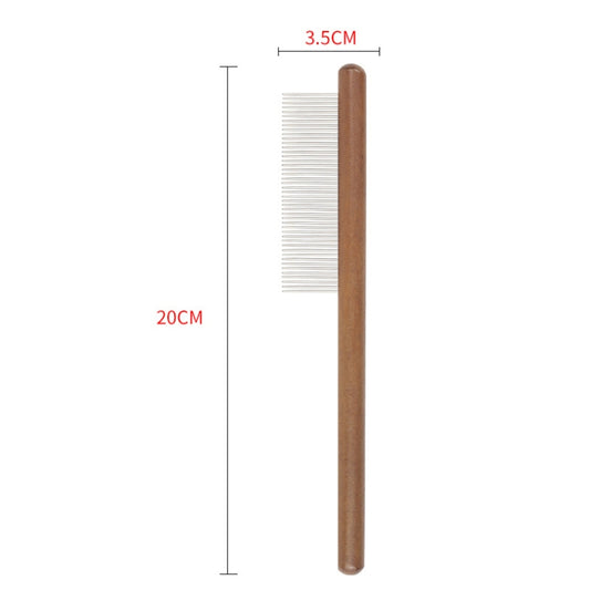 Cat Dog Solid Wood Comb For Removing Floating Hair Pet Cleaning Grooming Flea Comb(A) by bashfashion