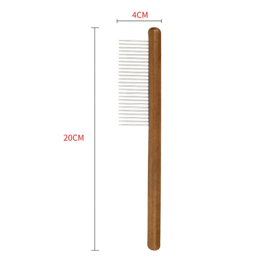 Cat Dog Solid Wood Comb For Removing Floating Hair Pet Cleaning Grooming Flea Comb(C) by bashfashion