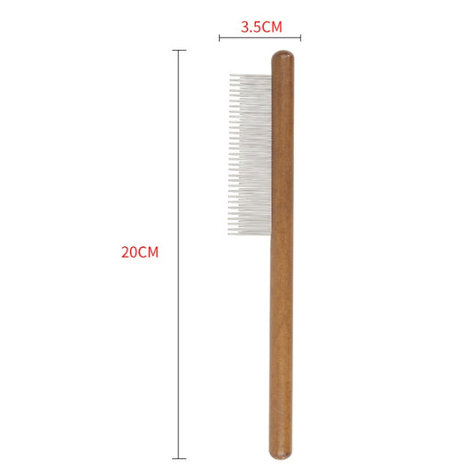 Cat Dog Solid Wood Comb For Removing Floating Hair Pet Cleaning Grooming Flea Comb(D) by bashfashion