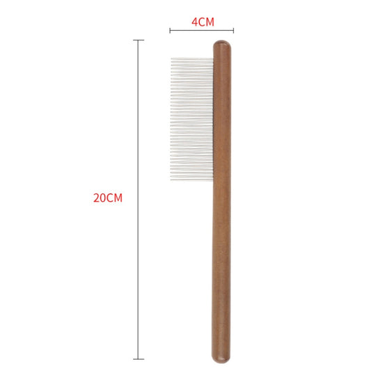 Cat Dog Solid Wood Comb For Removing Floating Hair Pet Cleaning Grooming Flea Comb(F) by bashfashion