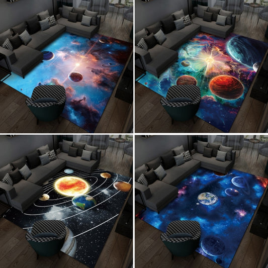 3D Visual Cartoon Cosmic Planet Living Room Carpet, Size: 60x90cm(Cosmic Planet 4) by bashfashion
