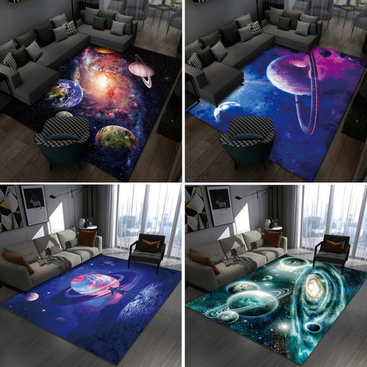 3D Visual Cartoon Cosmic Planet Living Room Carpet, Size: 60x90cm(Cosmic Planet 5) by bashfashion