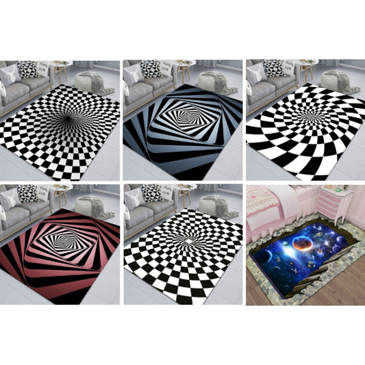 3D Stereo Rectangular Visual Geometric Living Room Carpet, Size: 140x200cm(12) by bashfashion