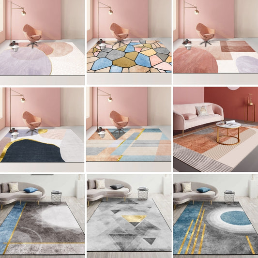 Modern Abstract Geometric Living Room Rug Coffee Table Cushion, Size: 120x160cm(10) by bashfashion