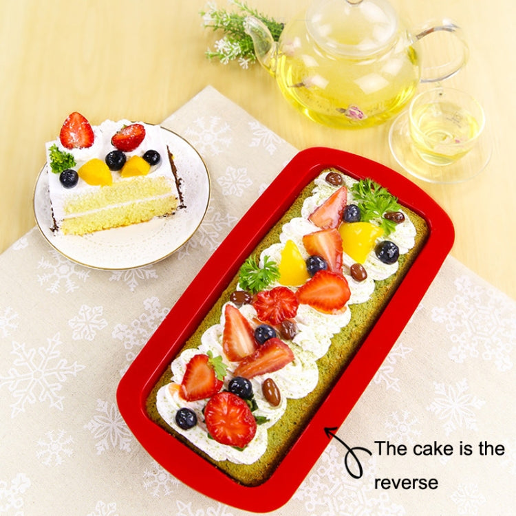 Silicone Pizza Toast Box Long Cake Mold(Red) by bashfashion