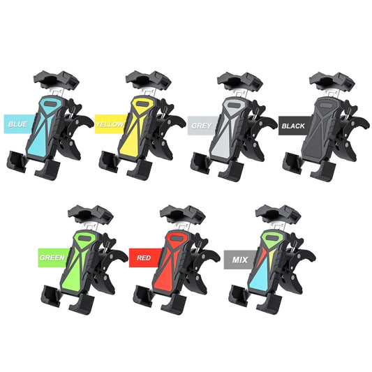 L101+M011 Outdoor Cycling Mechanical Locking Phone Holder(Yellow) by bashfashion