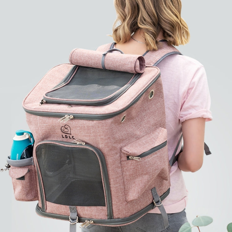 LDLC QS-002-L Foldable And Breathable Portable Pet Backpack(Light Pink) by LDLC