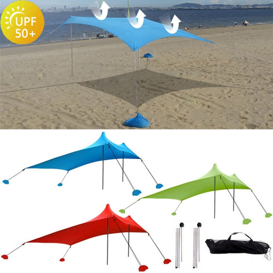 Outdoor Beach Lycra Canopy Camping Tent Sunshade Fishing Tent, Size: 300x300x200cm(Green) by bashfashion