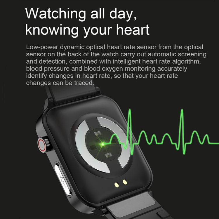 LOANIY E86 1.7 Inch Heart Rate Monitoring Smart Bluetooth Watch, Color: Red by LOANIY