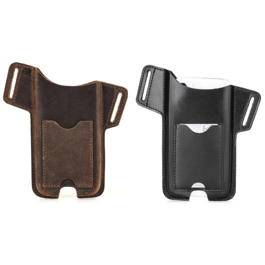 CONTACTS FAMILY Crazy Horse Leather Large Screen Mobile Phone Belt Holster(Brown) by CONTACTS FAMILY