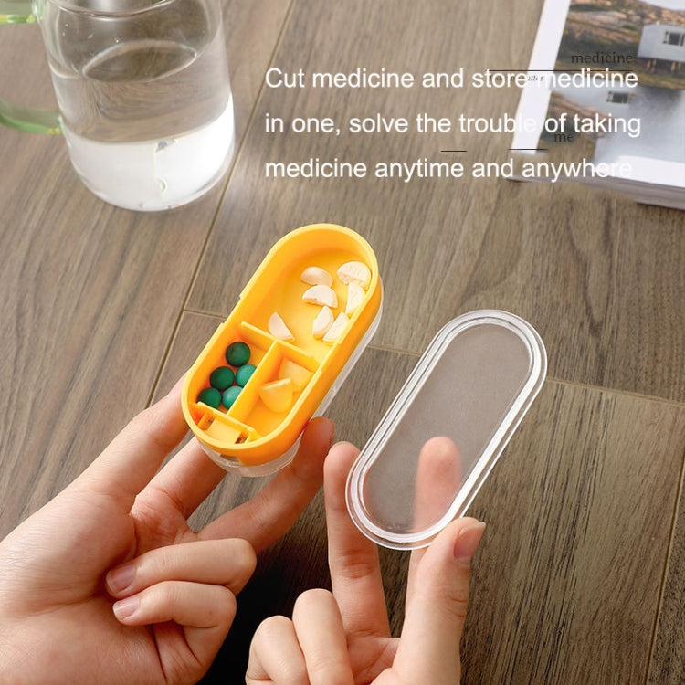 Home Convenient Transparent Tablet Divider Compartments Medicine Boxes(Orange) by bashfashion