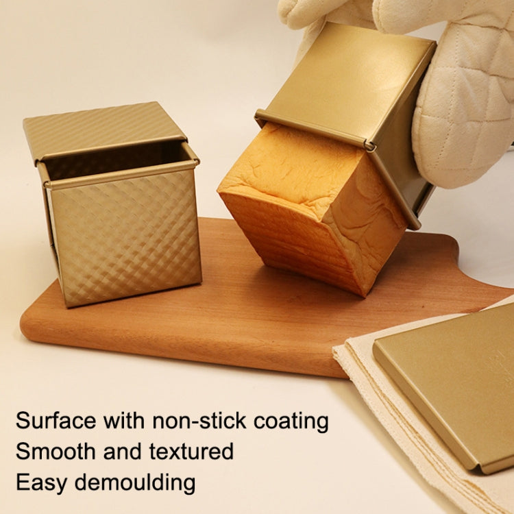 Square Toast Box Non-Stick Water Cube Toast Mold, Style: 8759 11.8x11x10.3cm No Ripple Gold by bashfashion