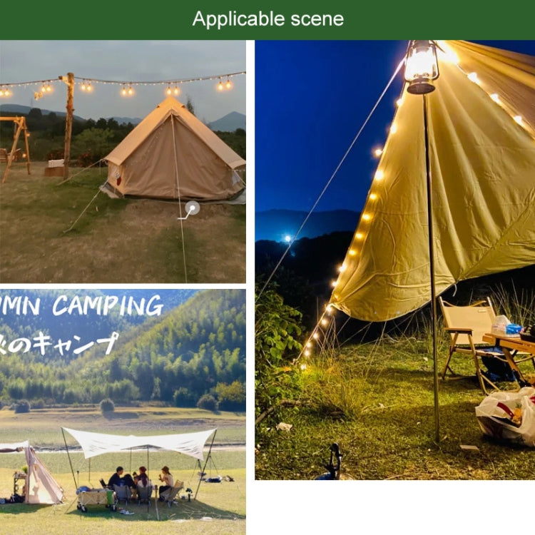 Windproof Canopy Fixed Tent Clip Rope Buckle Set 10 Clips+10 Black Ropes+10 Silver Fast Hangings by bashfashion