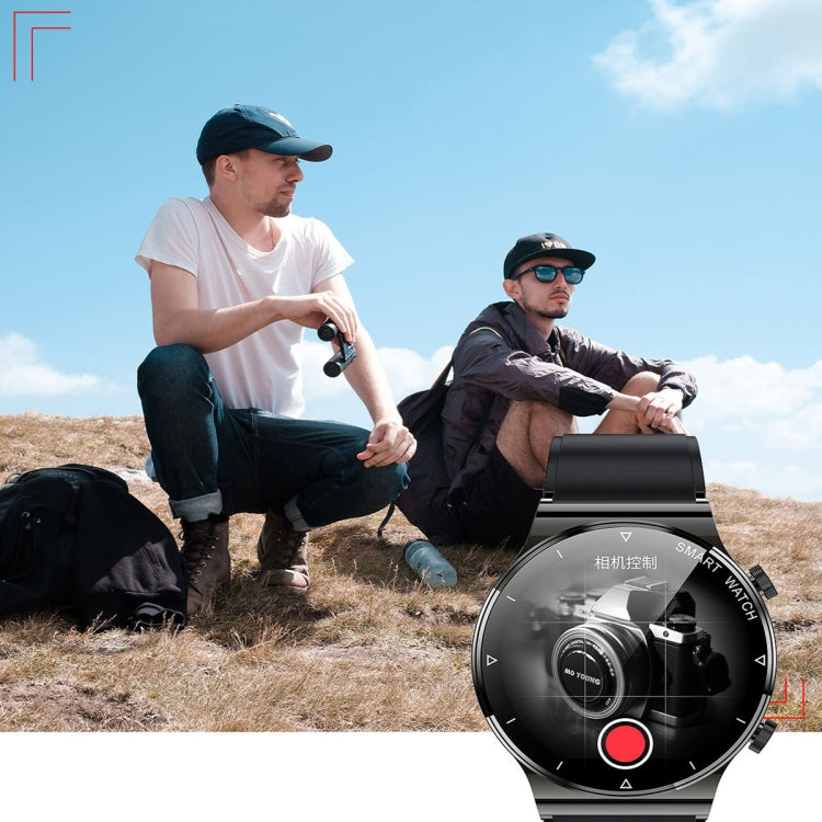 ME88 1.32 Inch Heart Rate Sleep Monitoring Smart Watch(Black Leather) by bashfashion